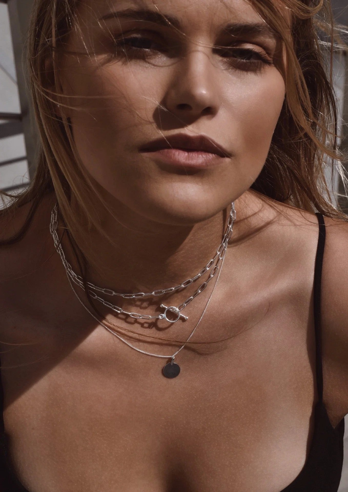 Paper Clip Choker - Silver